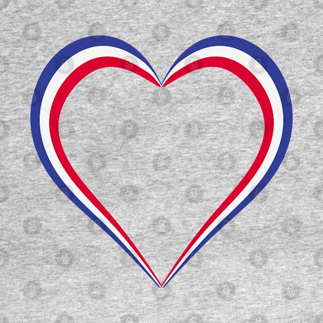 France flag heart shape pattern by RubyCollection